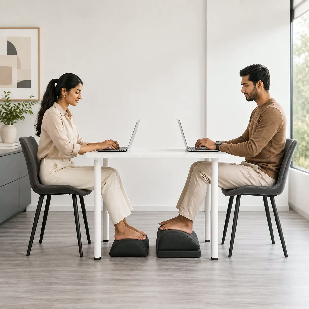 Curved Comfort Desk Duo
